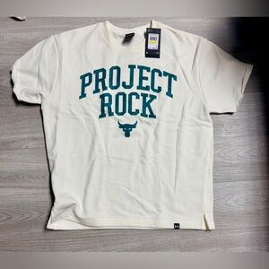 Under Armour Project Rock White Heavyweight Tee